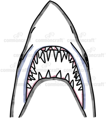Common Craft Cut-out Library Common Craft - Great White Shark (400x400)