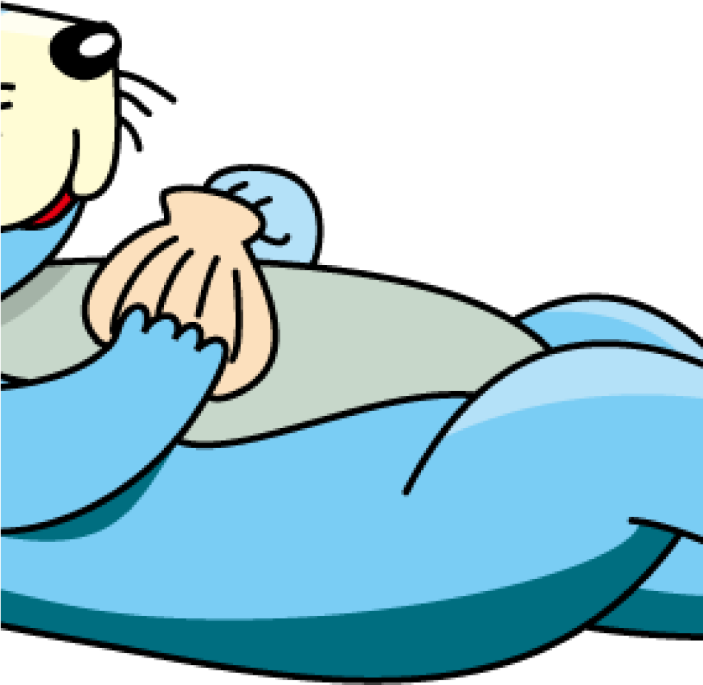 Sea Otter Clip Art Cute Sea Otter Clipart Space Clipart - Sea Otter Black And White (1024x1024)
