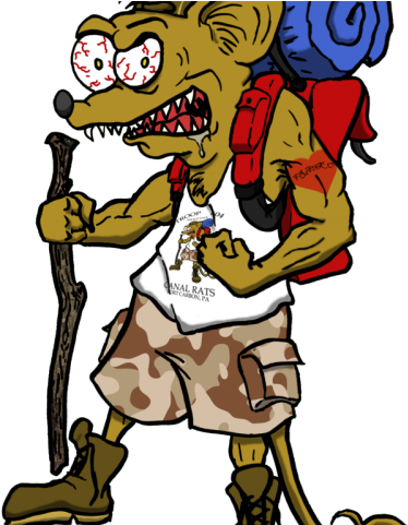 Rat Fink Clipart Black And White - Cartoon (640x480)