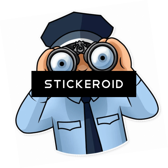Watcher Spy Police Moderator - Cartoon (577x578)