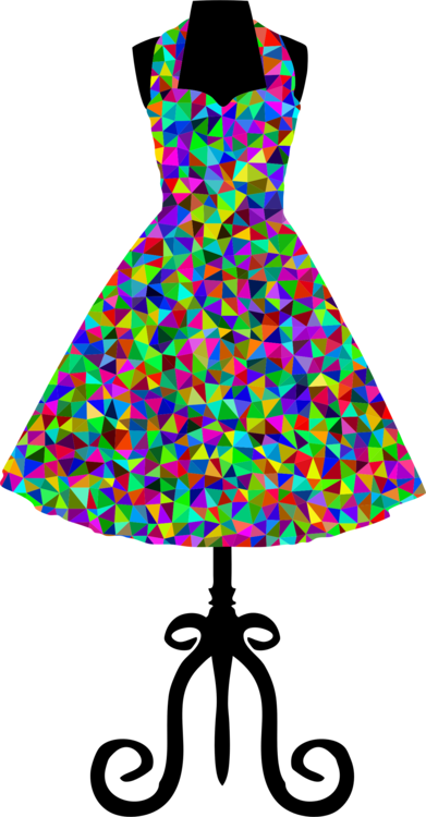Slip Dress Vintage Clothing Computer Icons - Fashion Dress Clipart (391x750)