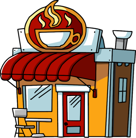 Image Coffee Shoppng Scribblenauts Wiki - Coffee Shop Clipart Png (472x480)