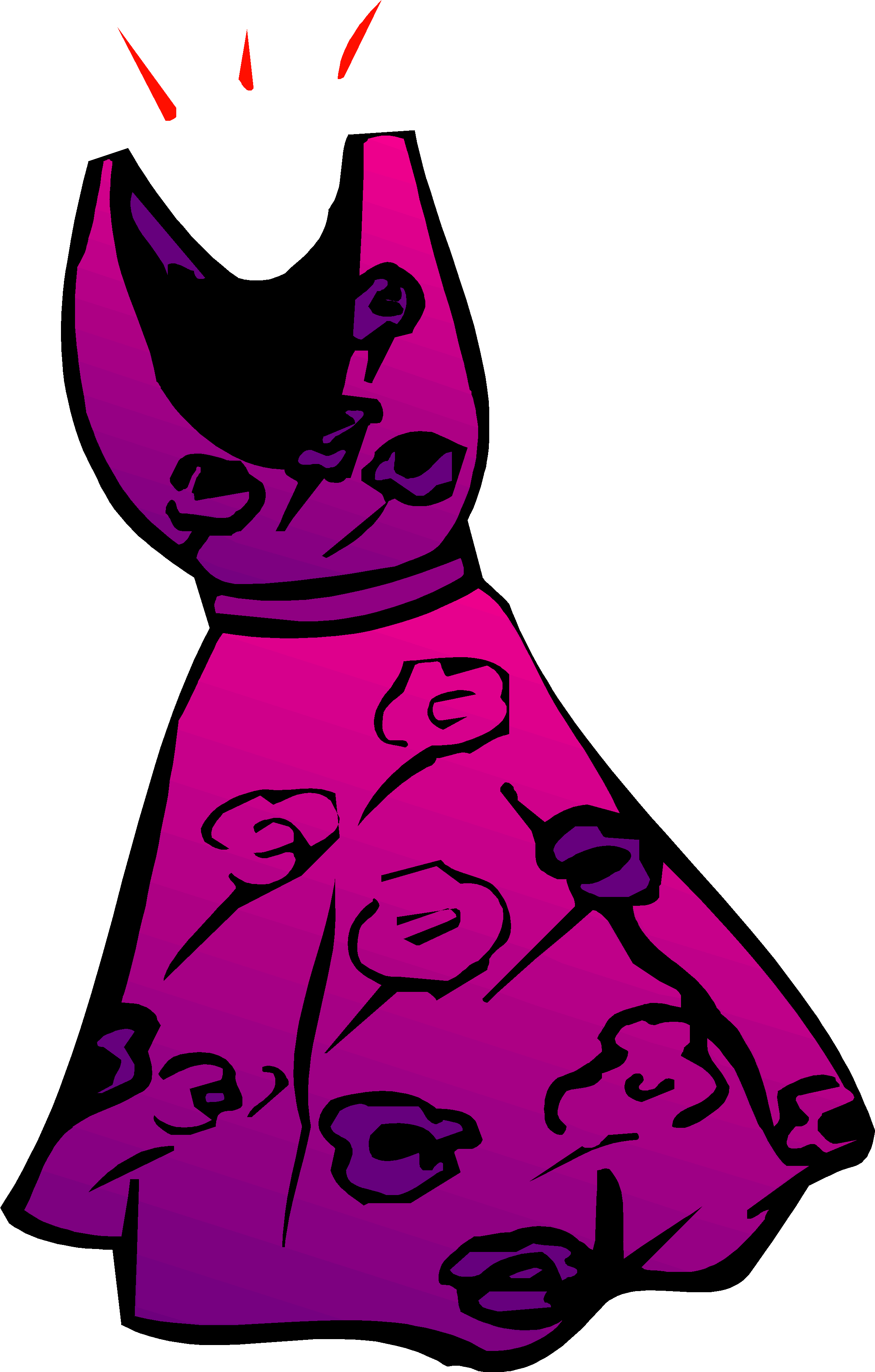 Tailored Shirt With Added Length And Often Belted - Dress Clip Art (2466x3869)