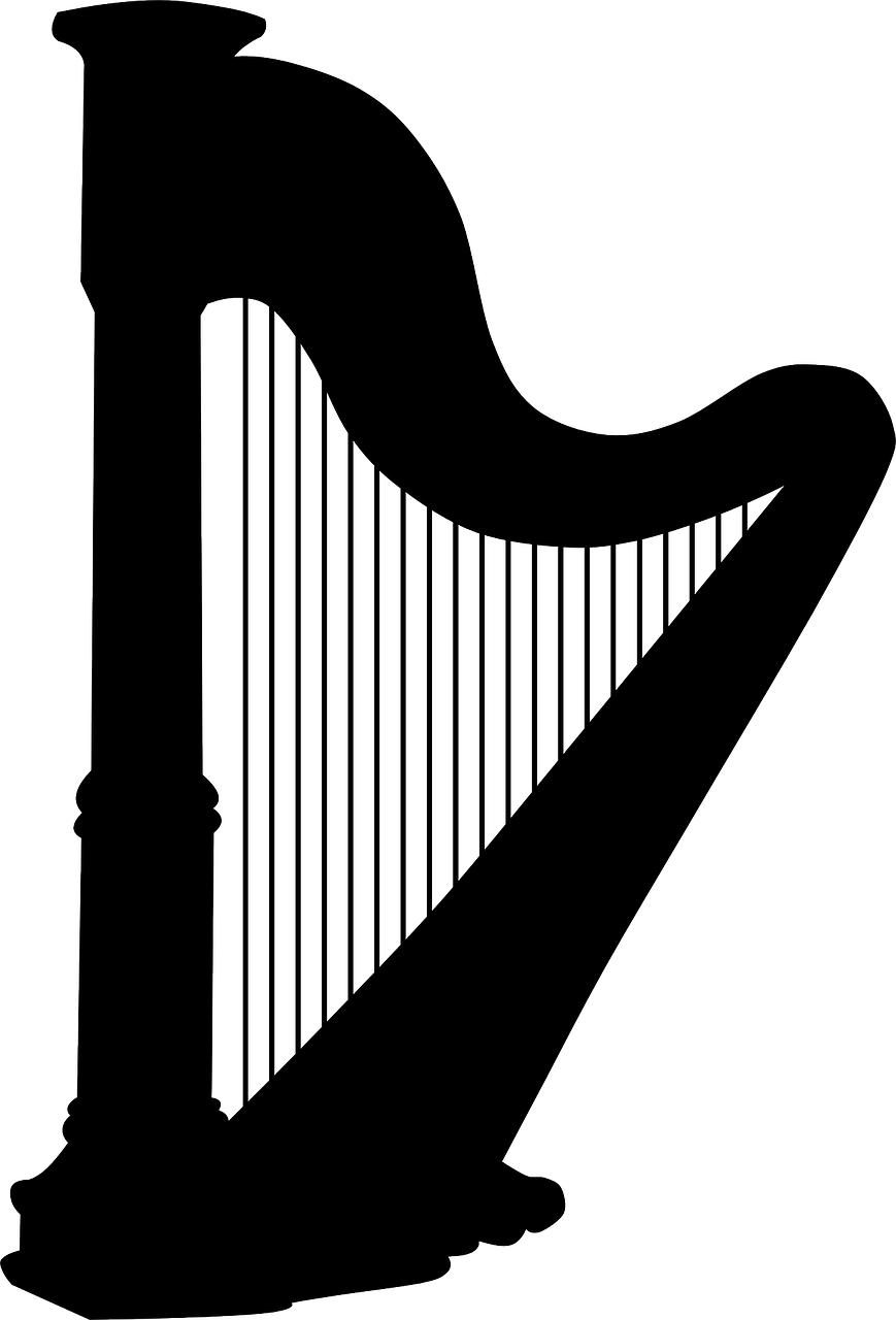 Celtic Harp String Instruments Musical Instruments - Harp Clipart (869x1280)