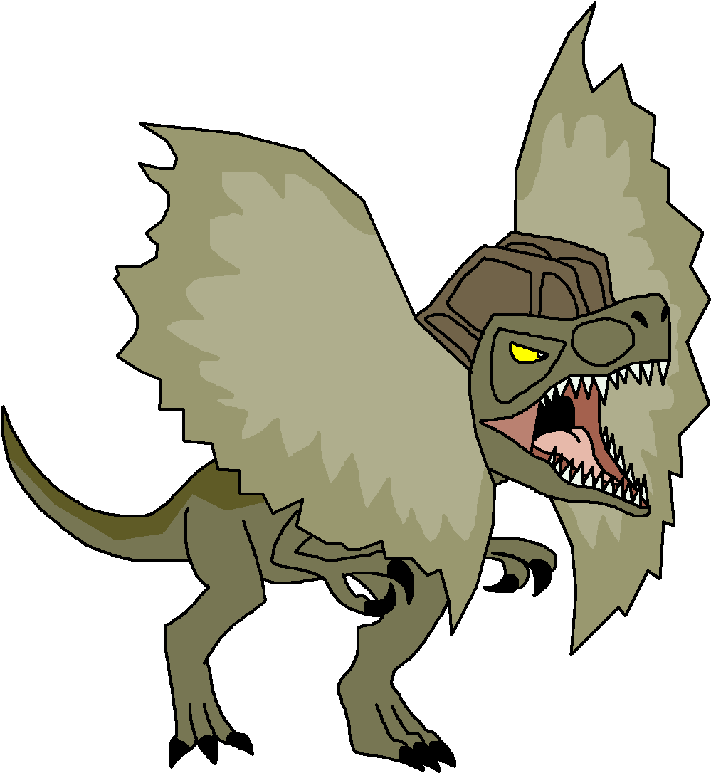 Dinosaurs Clipart Dinosaur Land - Dilophosaurus Dinosaur Pedia (1012x1106)