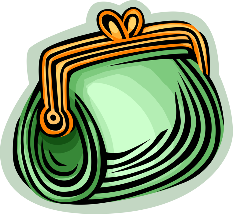 Change Purse Royalty Free Vector Clip Art Illustration - Purse Clip Art (762x700)