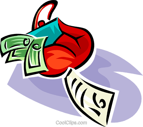 Woman's Purse With Wallet Royalty Free Vector Clip - Woman's Purse With Wallet Royalty Free Vector Clip (480x426)
