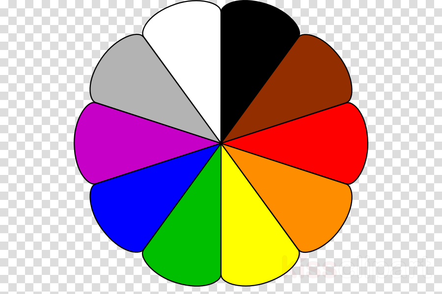 Clip Art Colours Clipart Color Wheel Clip Art - White To Black Color Wheel (900x600)