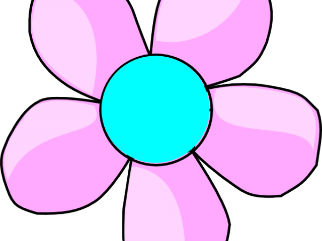 Purple Flower Clipart Flower Head - Basic Flower Outline (640x480)