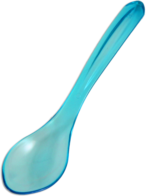 Plastic Transparent Wave Spoons Blue Case Png Utensils - Spoon (1000x1000)