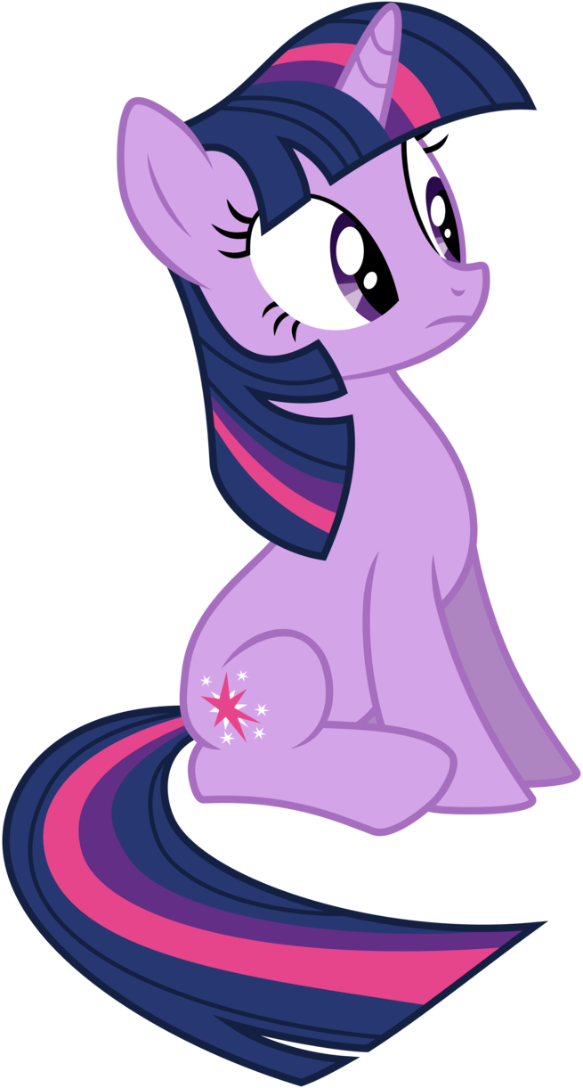 Vector Twilight Sparkle - My Little Pony Twilight Sparkle Sitting (655x1221)