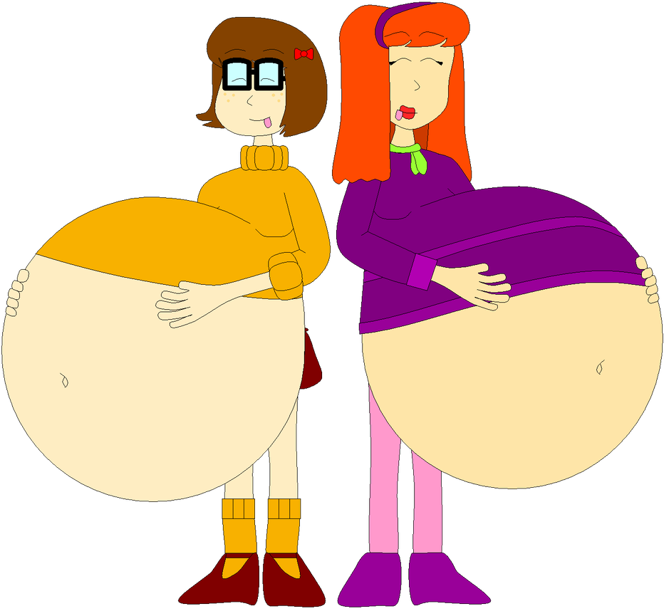 Bellies Full Of Ghouls By Angry-signs - Daphne And Velma Fat.