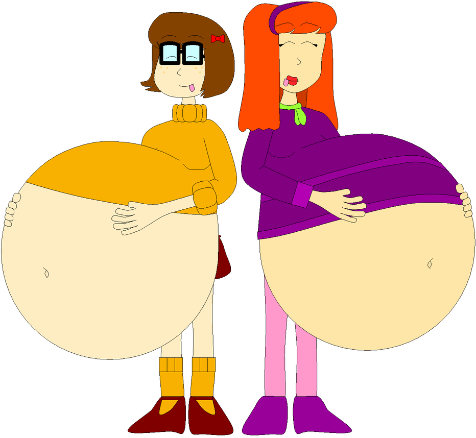 Bellies Full Of Ghouls By Angry-signs - Daphne And Velma Fat (932x858)