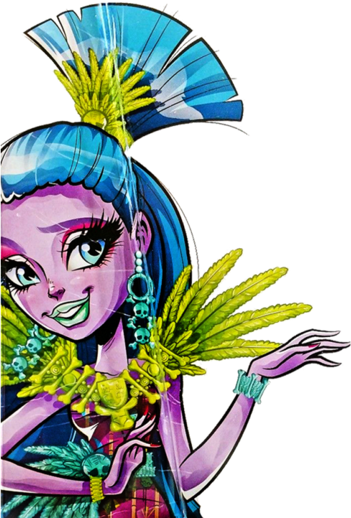 Jane Boolittle, Elissabat And Jinafire Long - Monster High Dayna Treasura Jones (500x740)