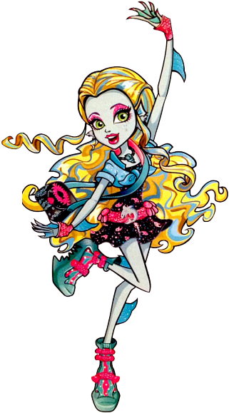 Clawdeen Wolf, Venus Mcflytrap, Ghoulia Yelps, Rochelle - Monster High Lagoona Ghouls Night Out (341x600)