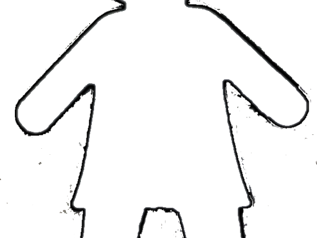 Templates Clipart Girl - Boy And Girl Outline Template (640x480)