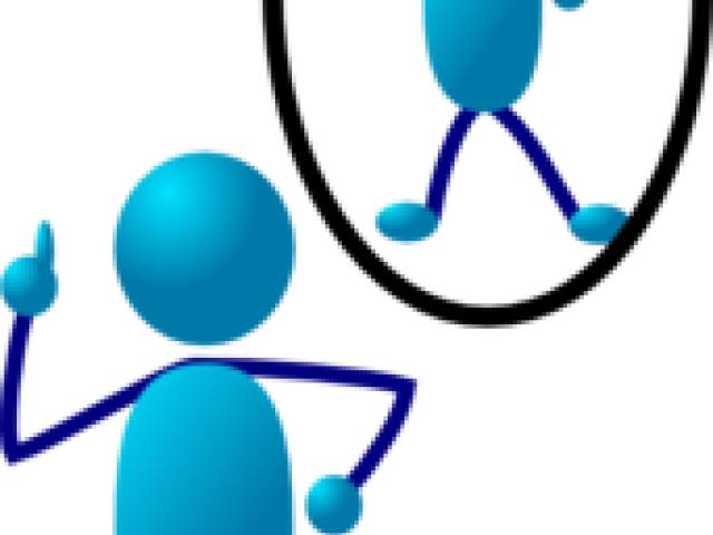 Mirror Clipart Self Reflection - Stick People Clip Art (640x480)