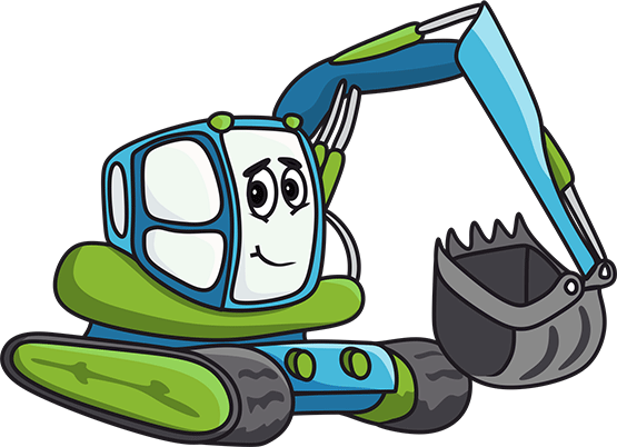 Excavator Svg Transparent Download Simple Huge - Data Diggers (555x402)