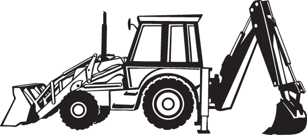 Backhoe Clip Art (600x265)