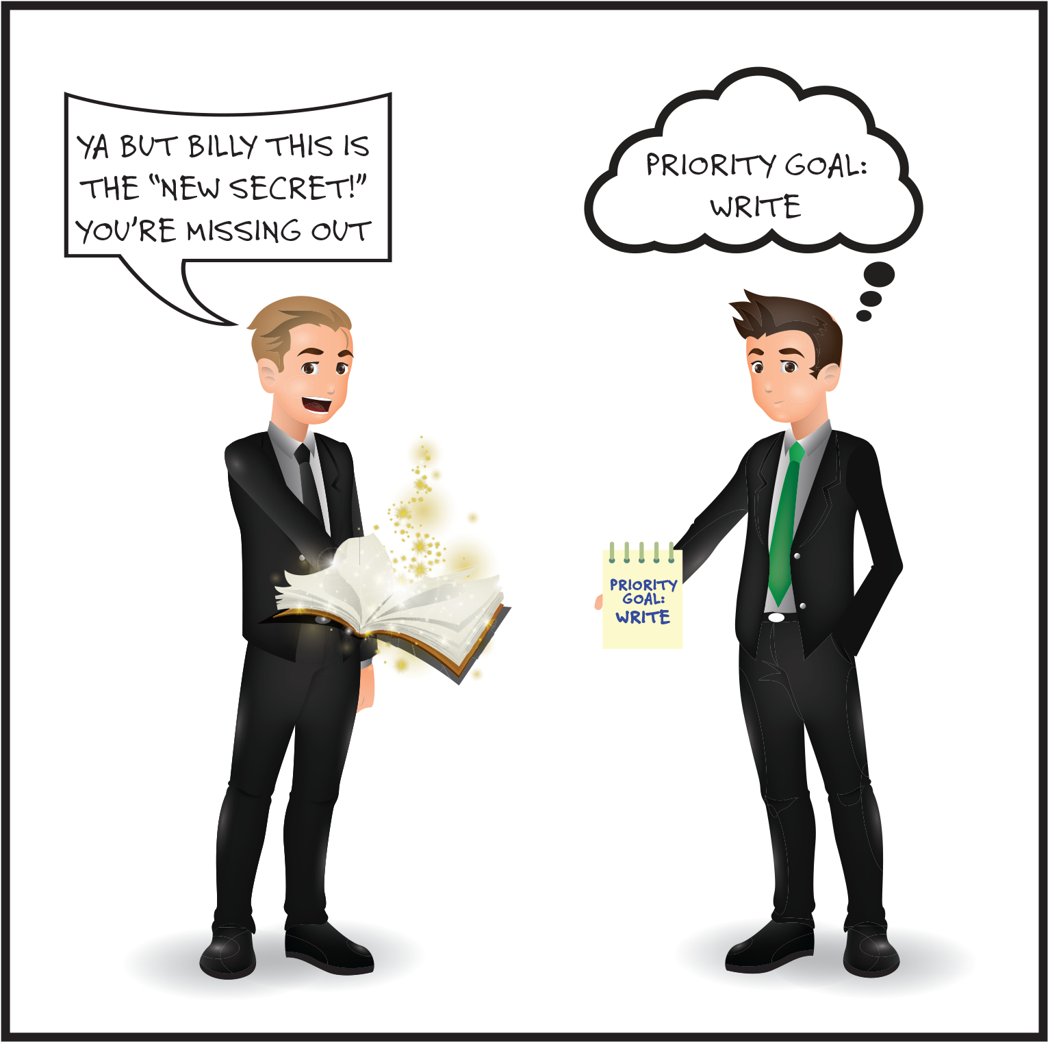 How To Set Goals If You're Not Sure What You Want - Cartoon (1576x1567)