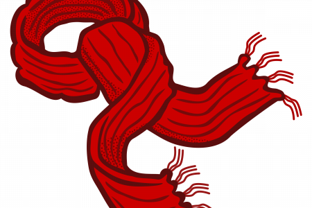 Scarf Clipart Scout - Red Scarf Clipart (450x300)