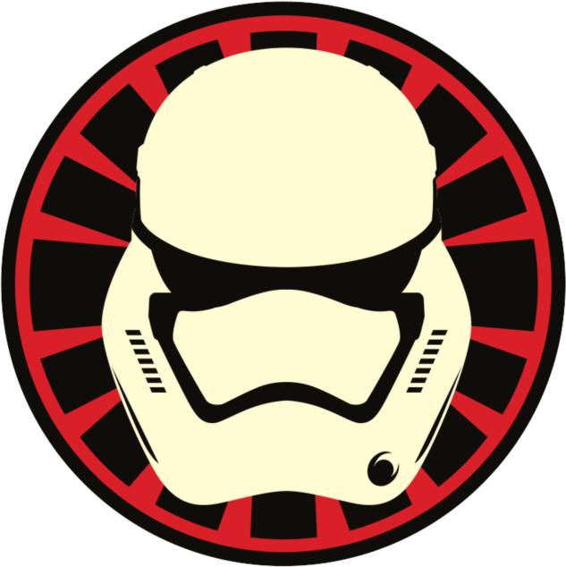 Star Wars The Force Awakens First Order And Resistance - First Order Stormtrooper Power Logo (633x634)
