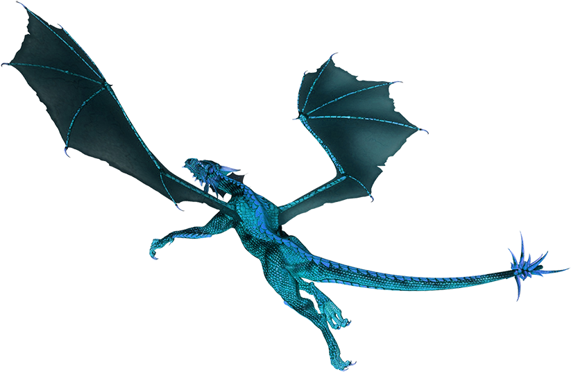 Blue Flying Dragon Clipart - Flying Dragon Png (823x536)