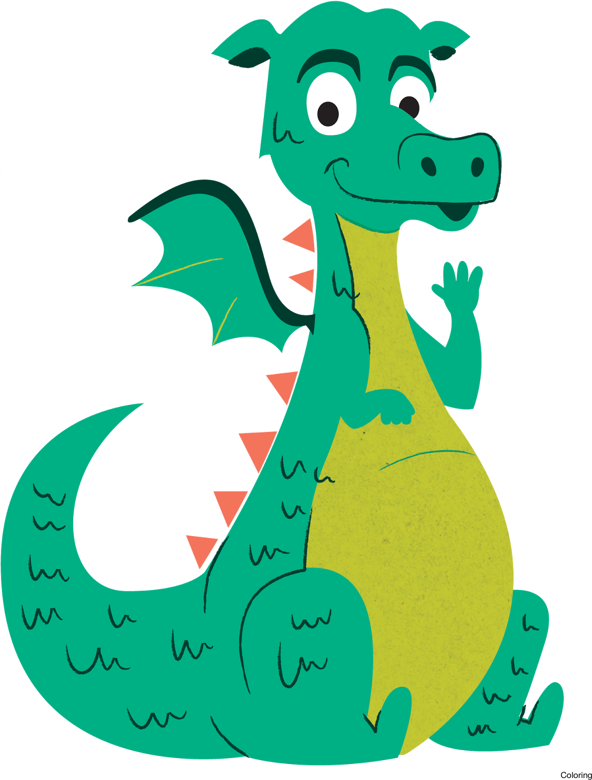 Clipart Reading Dragon - Dragon Kids (1237x1600)