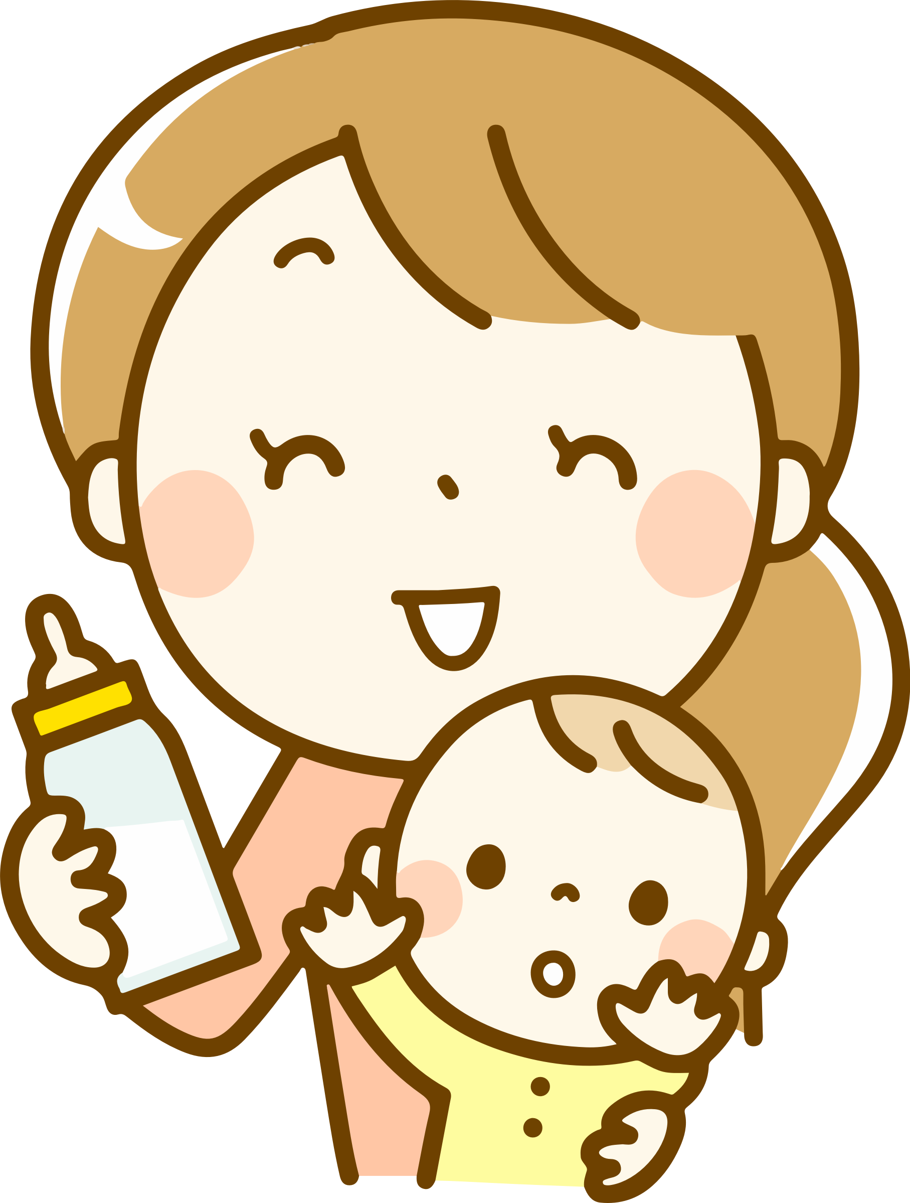 Big Image - ママ 赤ちゃん イラスト (1815x2398)