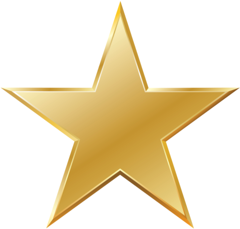 Gold Star Clip Art Twdweg Clipart - Star Shape (500x500)