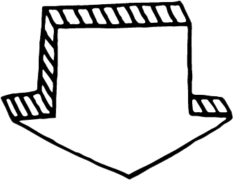 Pointing Down - Wooden Slat Art (420x444)