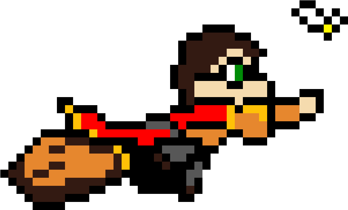 Harry Potter On Broomstick - Pixel Art Harry Potter Brik (1170x832)