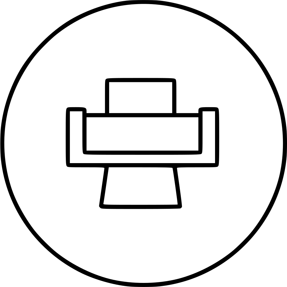 Copier Document Office Print Printer Printing Printout - Circle (981x980)