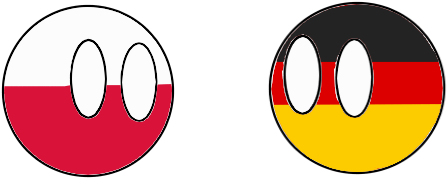 Mini Poland And Germany F2u By Cojiu - Cartoon (800x800)