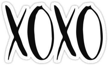 Xoxo Hugs And Kisses Sticker - Xoxo Stickers (375x360)