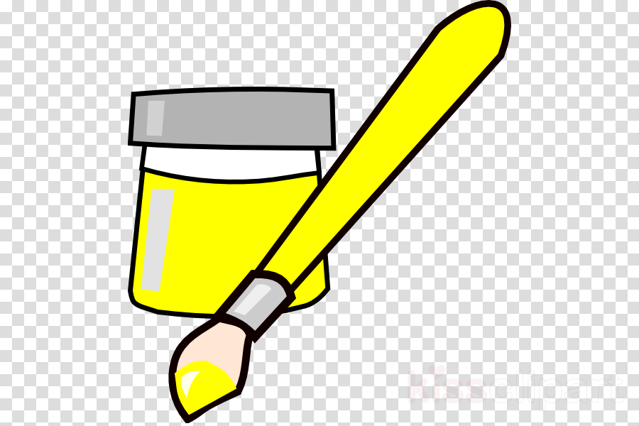 Yellow Paint Clipart Paint Brushes Clip Art - Hair Cutting Scissors Svg (900x600)