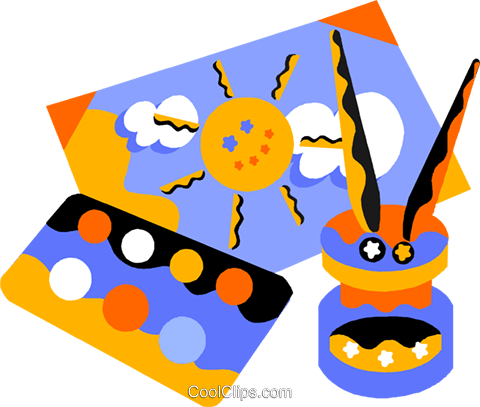 Paint Brush Royalty Free Vector Clip Art Illustration - Paint Brush Royalty Free Vector Clip Art Illustration (480x407)