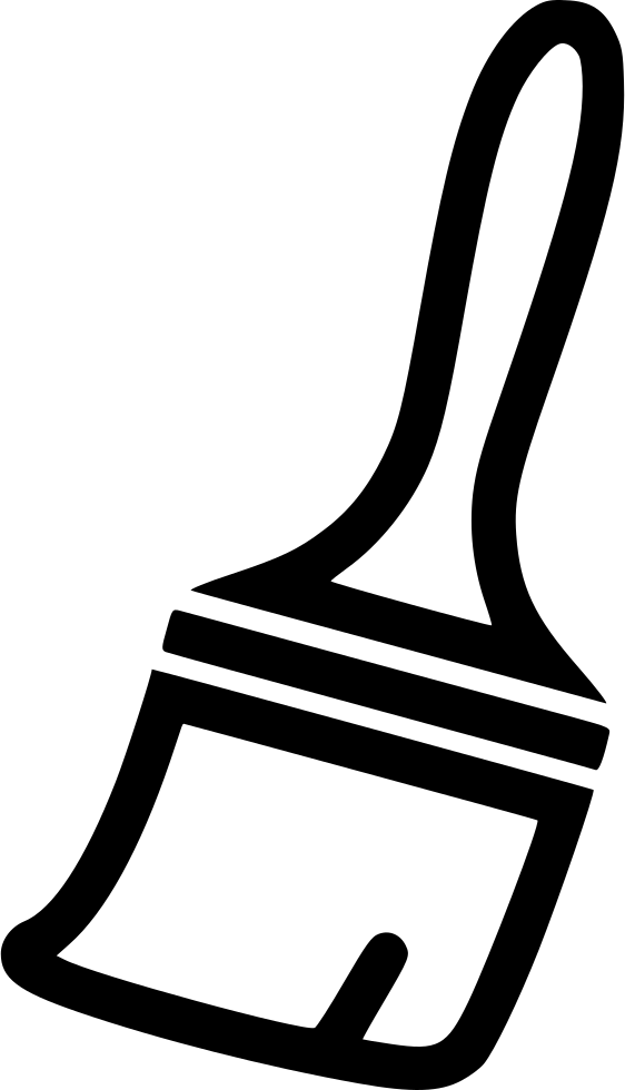 Large Paint Brush Comments - Simple Paint Brush (562x980)