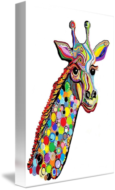 Whimsical Giraffe By Eloise Schneider Mote - Hipster Illustration Giraffe (395x650)