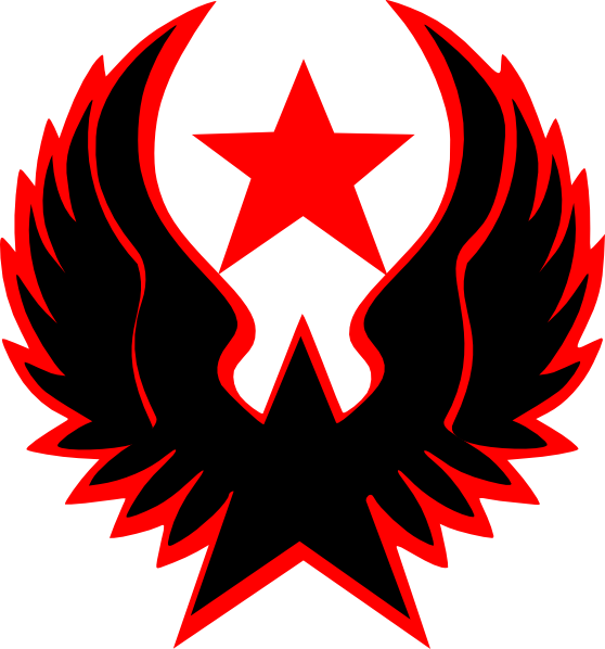 Red Star With Wings (558x598)