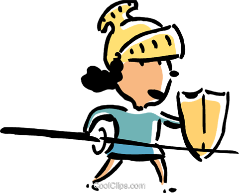 Businesswoman Warrior Royalty Free Vector Clip Art - Businesswoman Warrior Royalty Free Vector Clip Art (480x388)