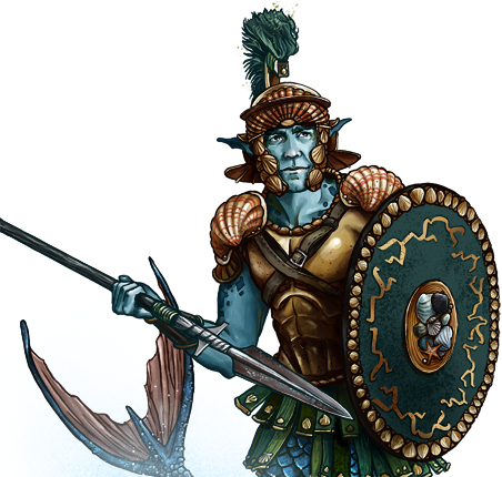 Merman Hoplite - Merfolk Warrior (452x430)