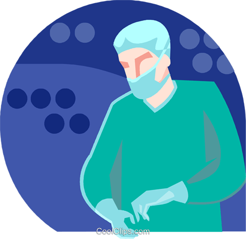 Doctor Preparing For Surgery Royalty Free Vector Clip - Medical Hygiene (480x466)