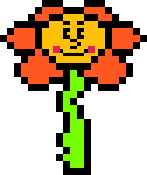 Cup Tale - Cagney Carnation - Undertale Flowey Overworld Sprite (1200x1200)