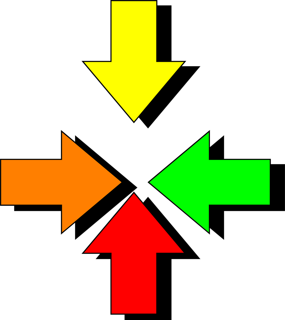 Orange Arrow Circling - Arrows (958x1077)