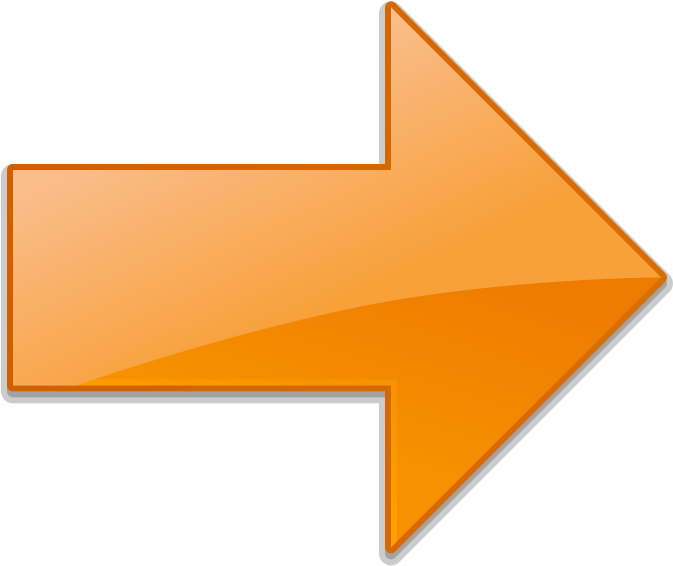 Human Go Next - Orange Cartoon Arrow Png (768x768)