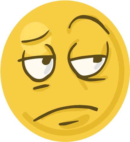 Bored Face Transparent Png Svg Vector - Cara De Aburrido Emoji (512x512)