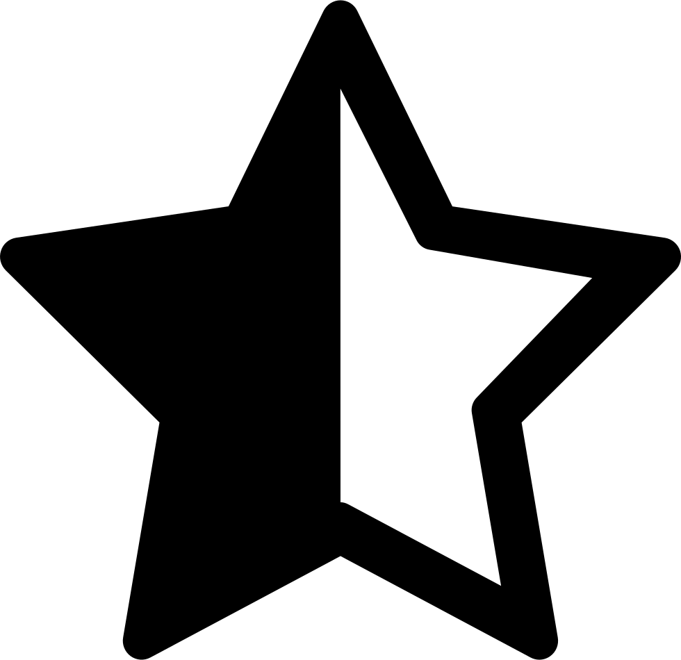 Half Star Comments - Half Star Icon (980x950)
