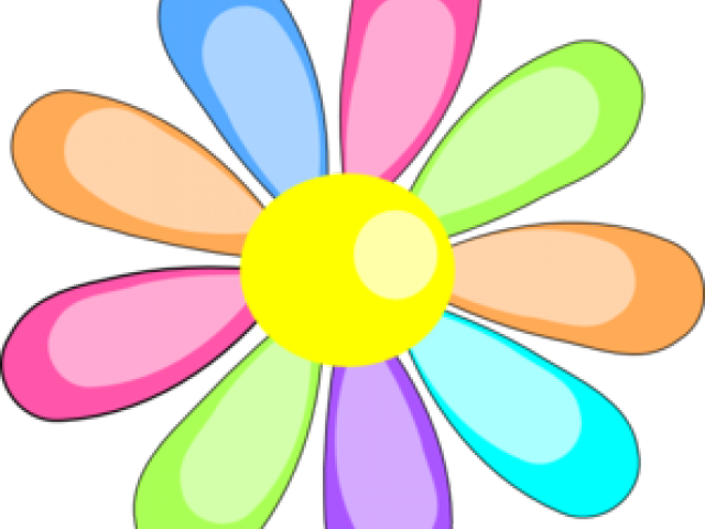Easter Flower Clipart Rainbow Flower - Clip Art (640x480)