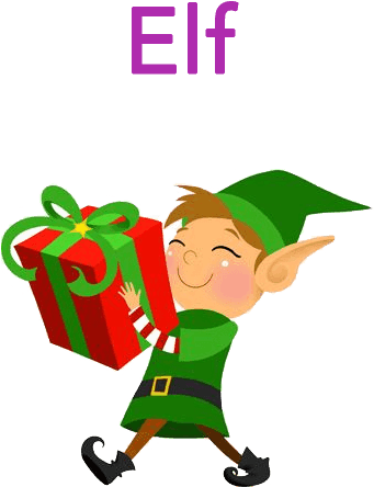 Abc Flashcard For Children - Santa's Helpers (400x600)